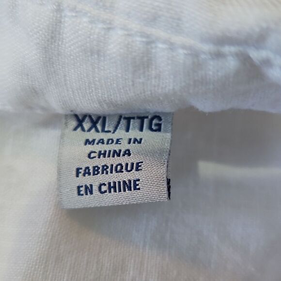 Men's Tommy Bahama White 100% Linen Shirt Size XXL - Picture 7 of 11